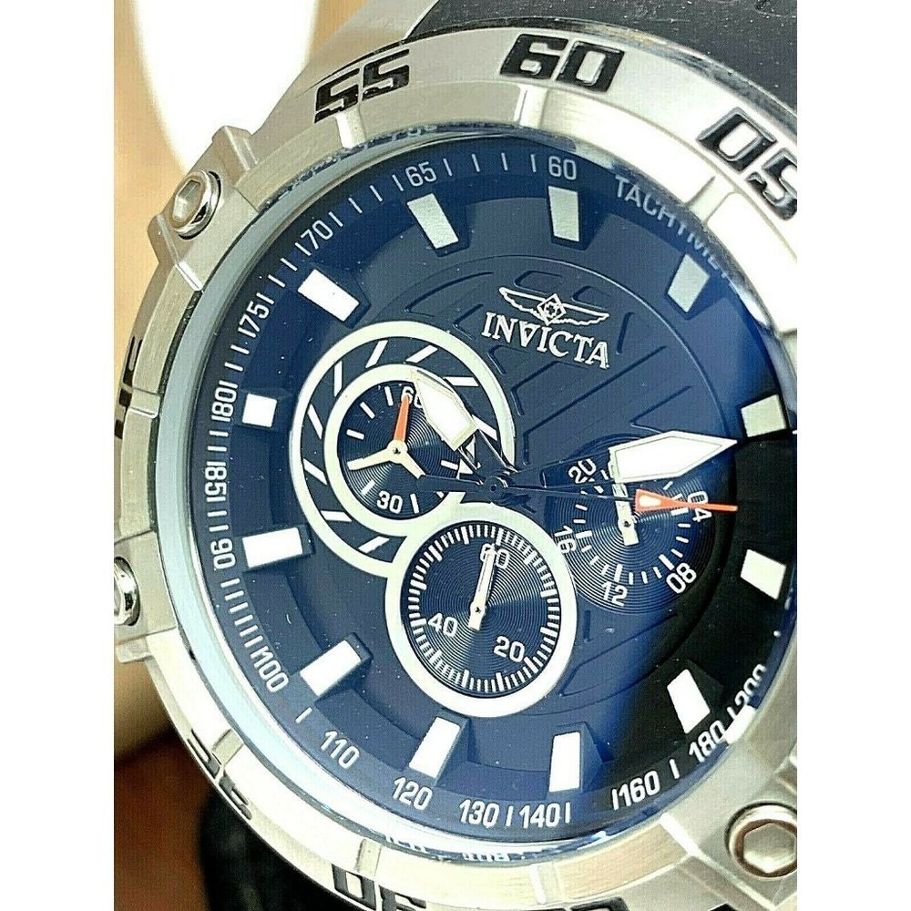 Invicta Men's Blue and Silver Watch